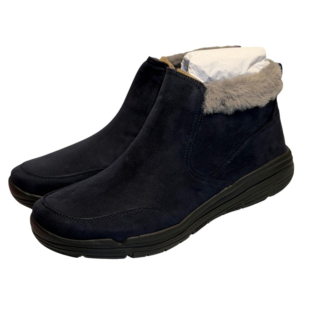 Ryka Ankle‎ Booties Amaze Water-Repellent Cozy Lined Navy Blue Women 11